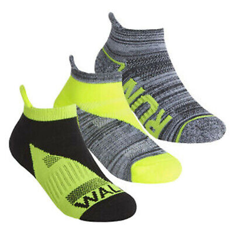 Picture of 43B703-SPORT ARCH SUPPORT ANKLE SOCKS 3 PACK ORANGE/LIME